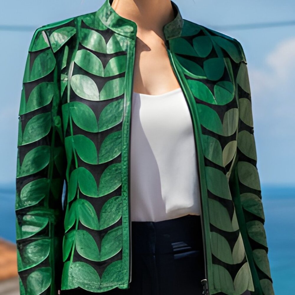 Short Leather Jacket For Women Outfit Leather Jacket Women Leather Leaf Jacket